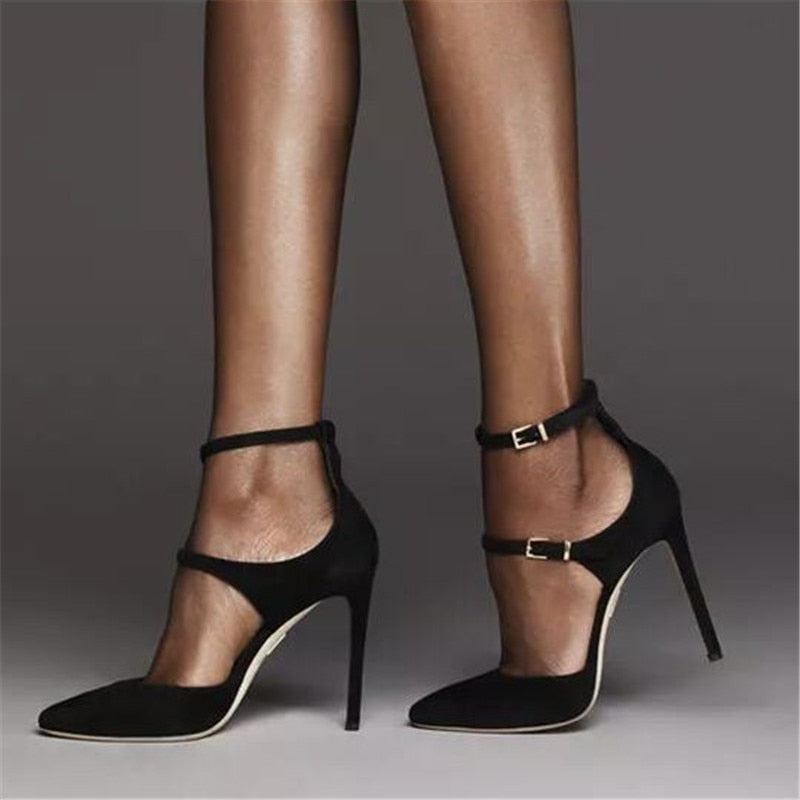 ladies black high heels