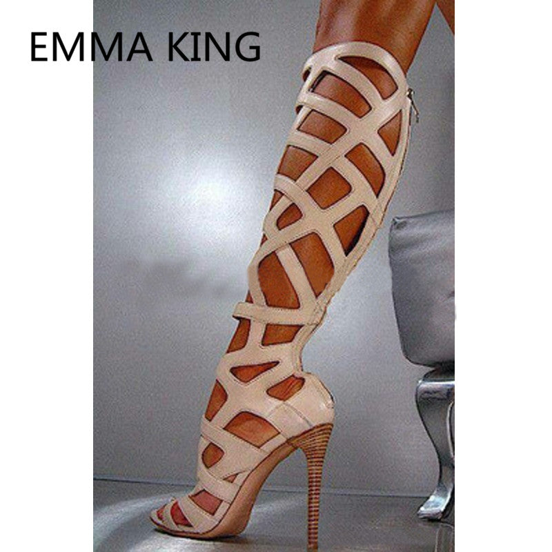 knee high gladiator heels