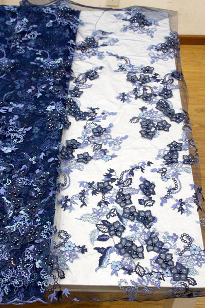 navy lace fabric by the yard