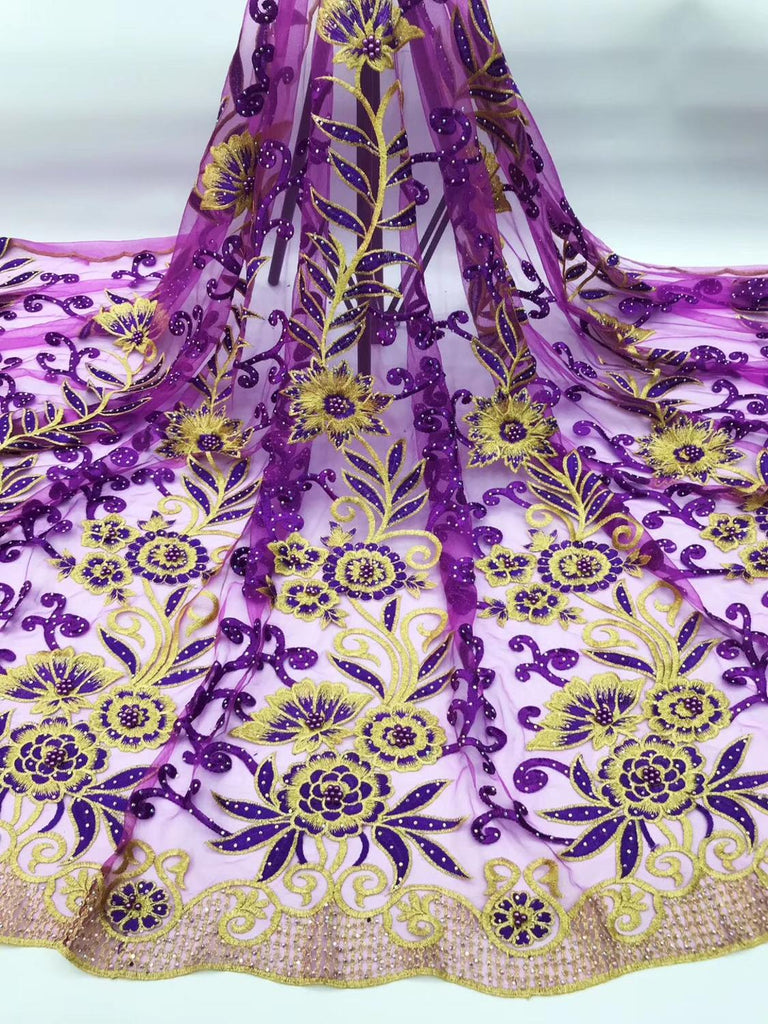 purple african wedding dress