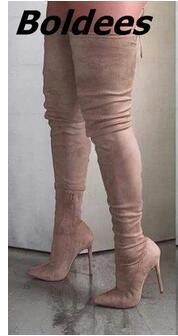 nude long boots