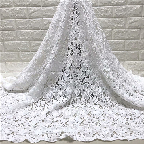 Dentelle Blanche Tissu Cordon Lacets Pour Fete Nigeriane Voile Suisse Lace Square