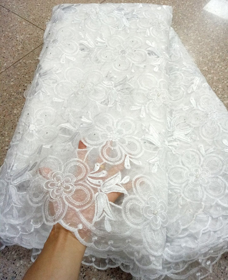 buy white lace fabric