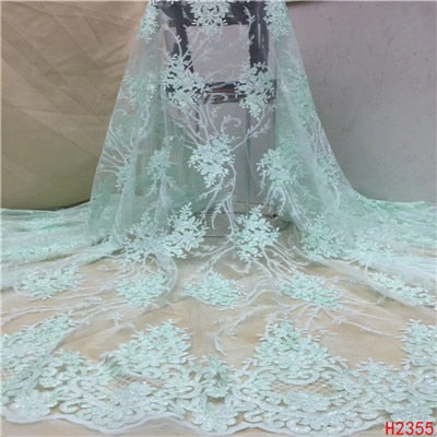 mint lace material