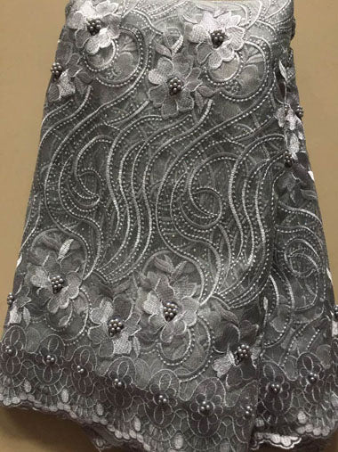 grey lace fabric