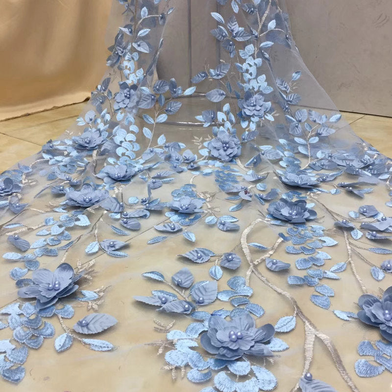 baby blue lace fabric