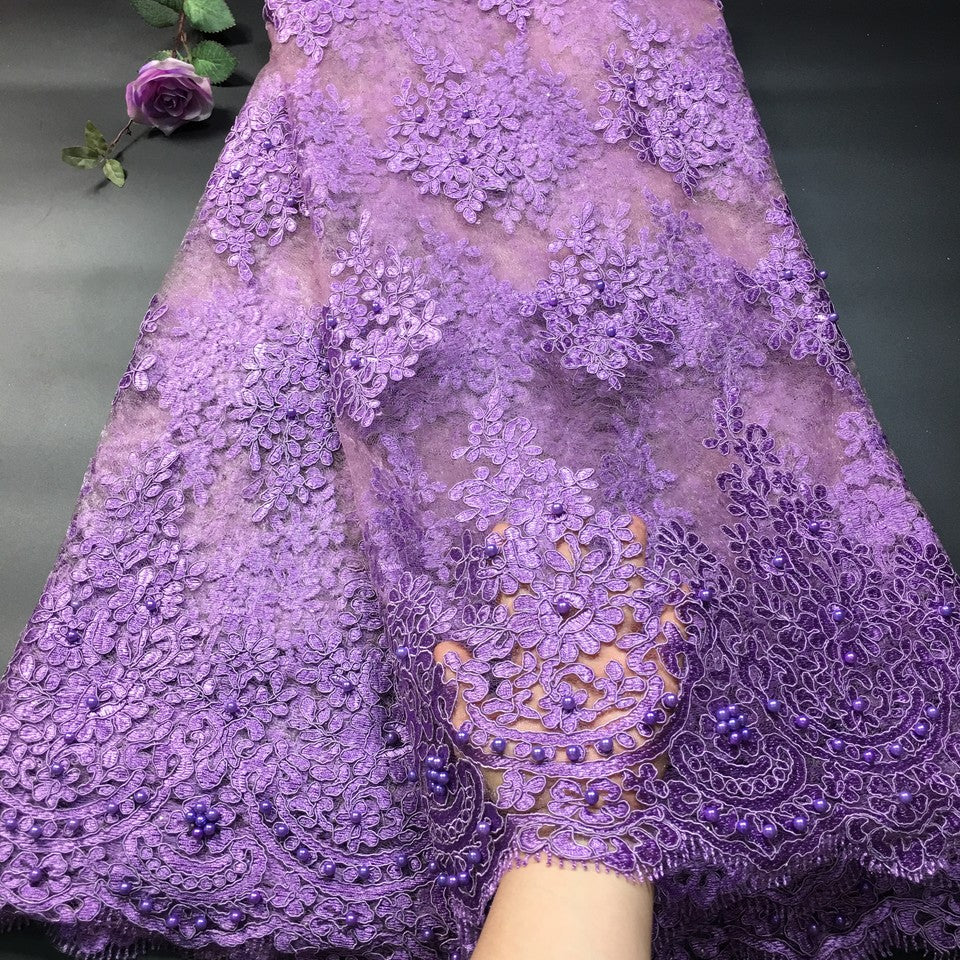 lavender lace fabric