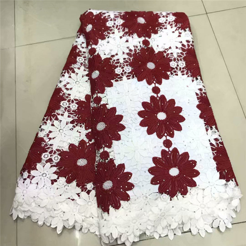 red lace material