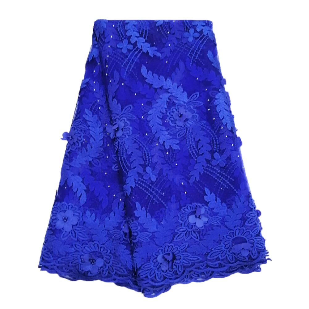 royal blue lace material