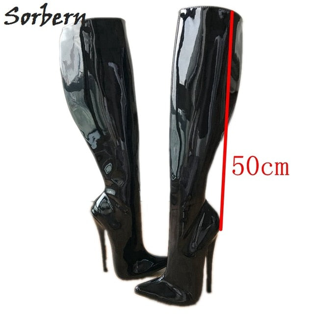 Sorbern Sexy Fetish Boots Women Long Crossdresser Boot Thigh High