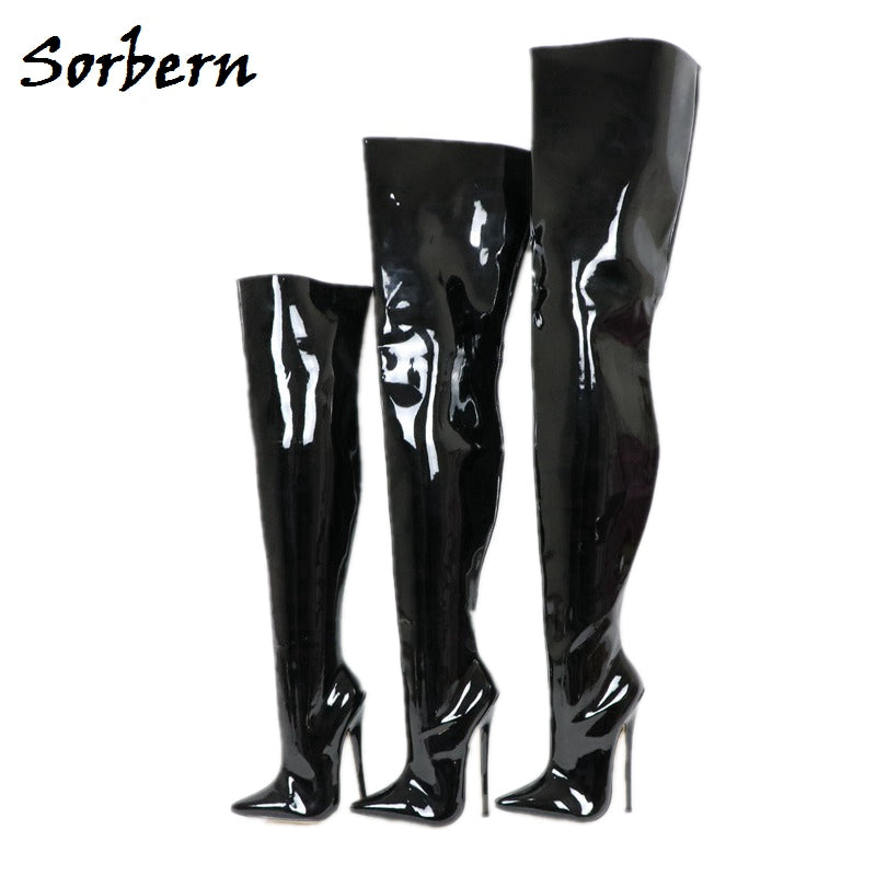 Sorbern Sexy Fetish Boots Women Long Crossdresser Boot Thigh High