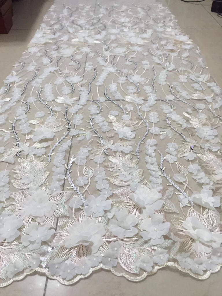 white french lace fabric