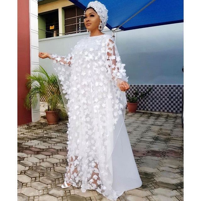 African Dresses For Women Dashiki 2019 New Vetement Femme Robe Africai Lace Square