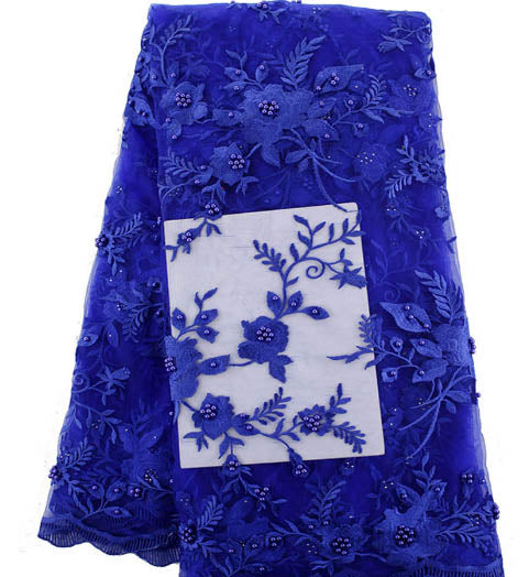 royal blue lace material