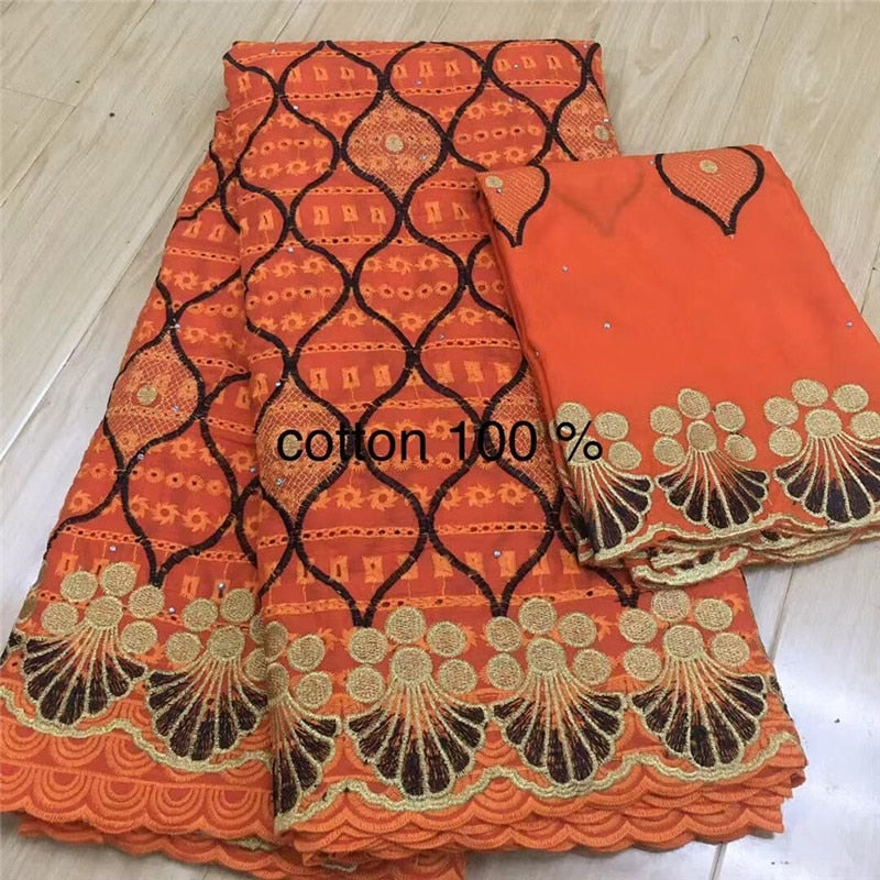 orange lace material