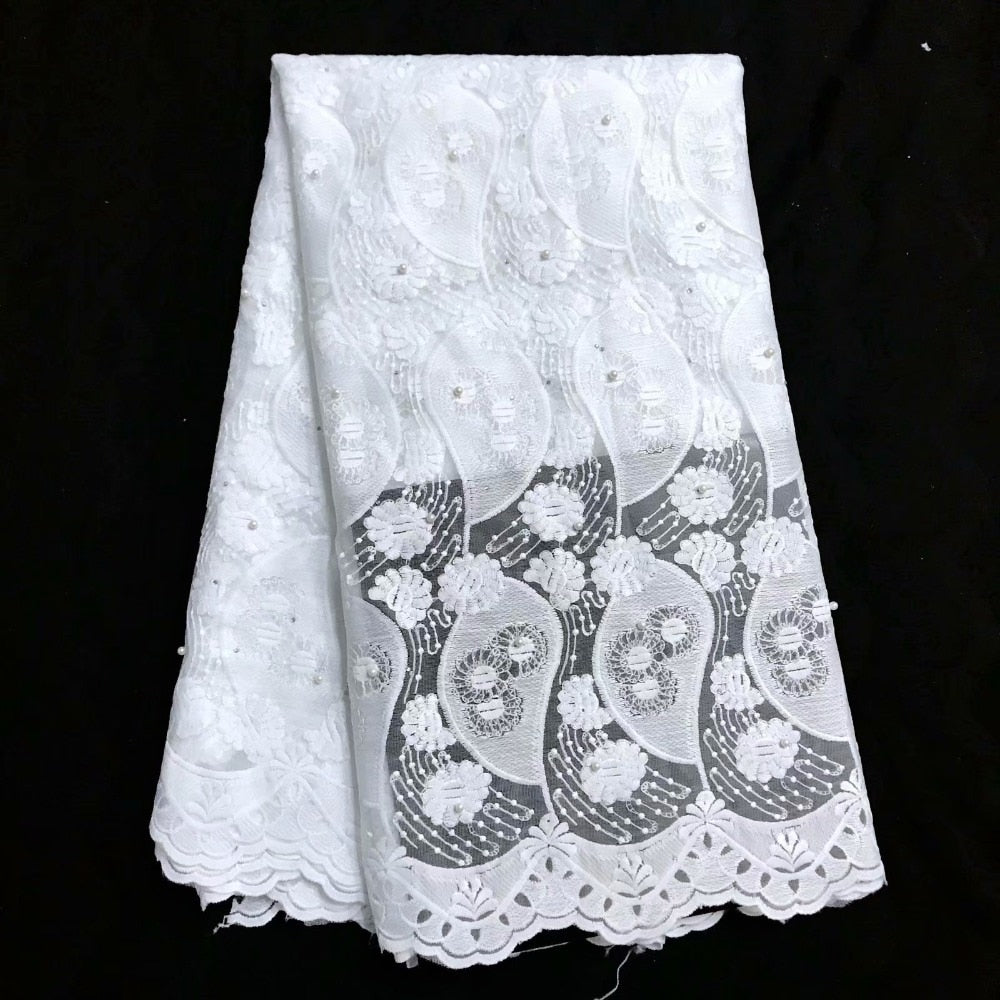 white lace material