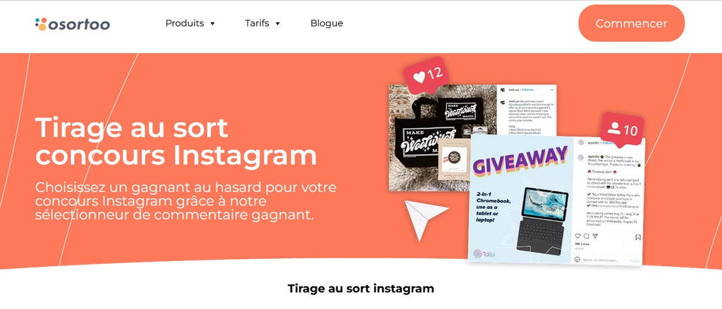 Osortoo - Applications pour Organiser un Jeu Concours Instagram