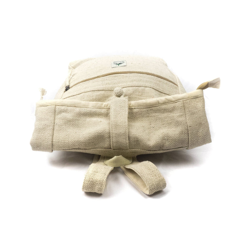 Hemp rolltop backpack, natural - Hempalaya