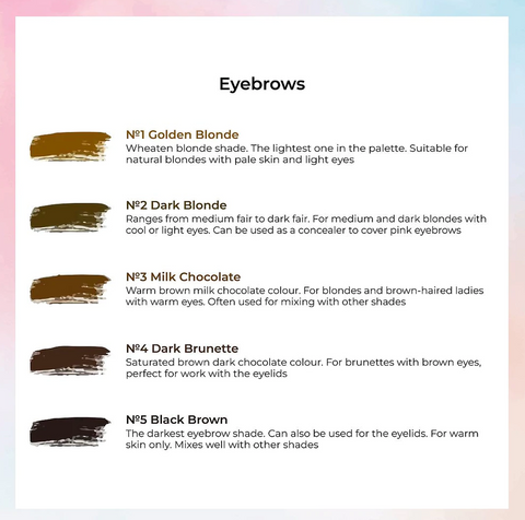 Hanafy Eyebrow Pigments Colour Palette