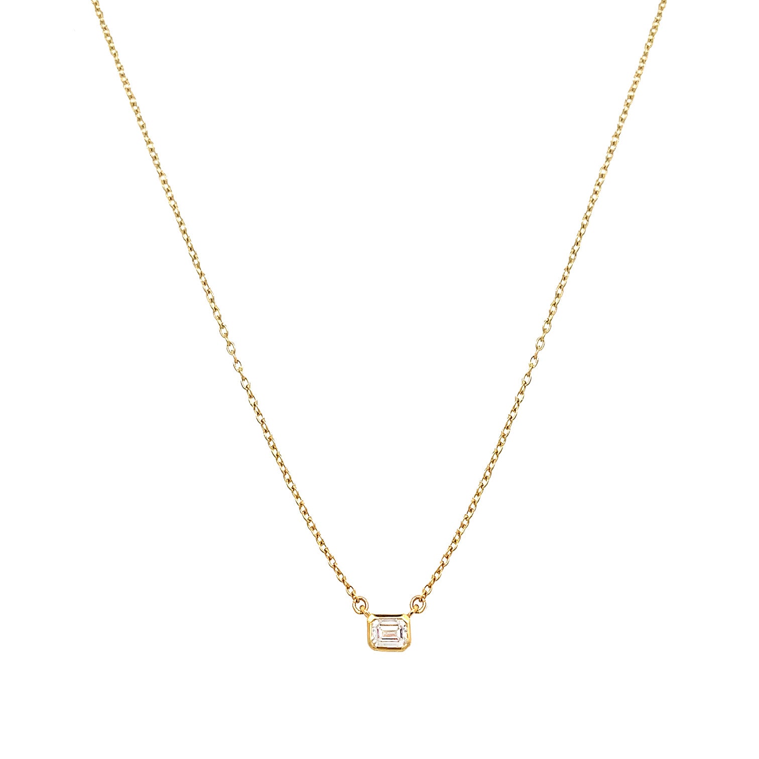 Emerald Cut Diamond Necklace – Jennifer Miller Jewelry