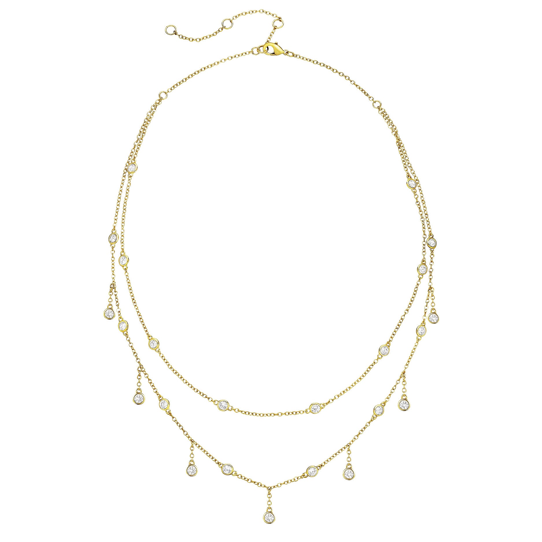 Double Layer Bezel Necklace – Jennifer Miller Jewelry