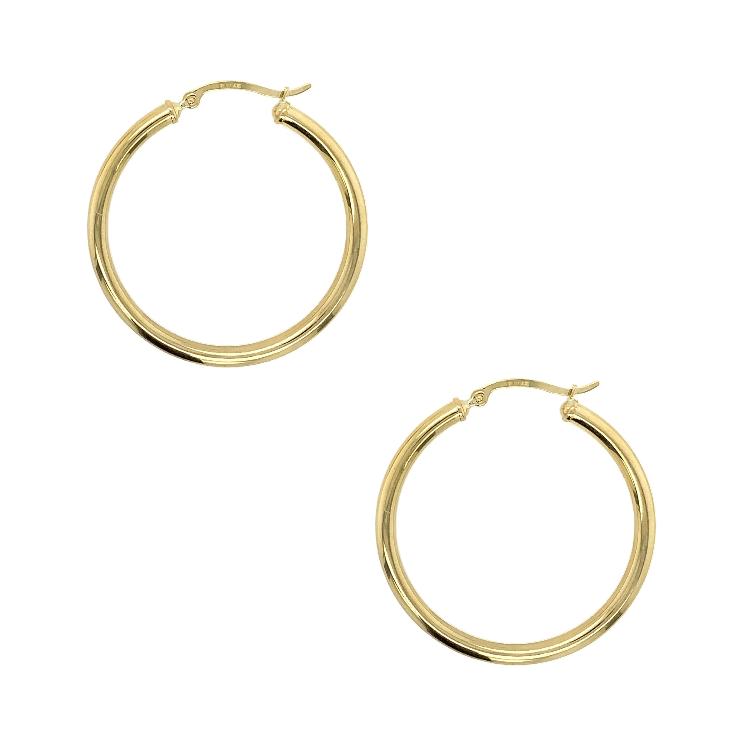 Medium 14K Gold Hoops – Jennifer Miller Jewelry