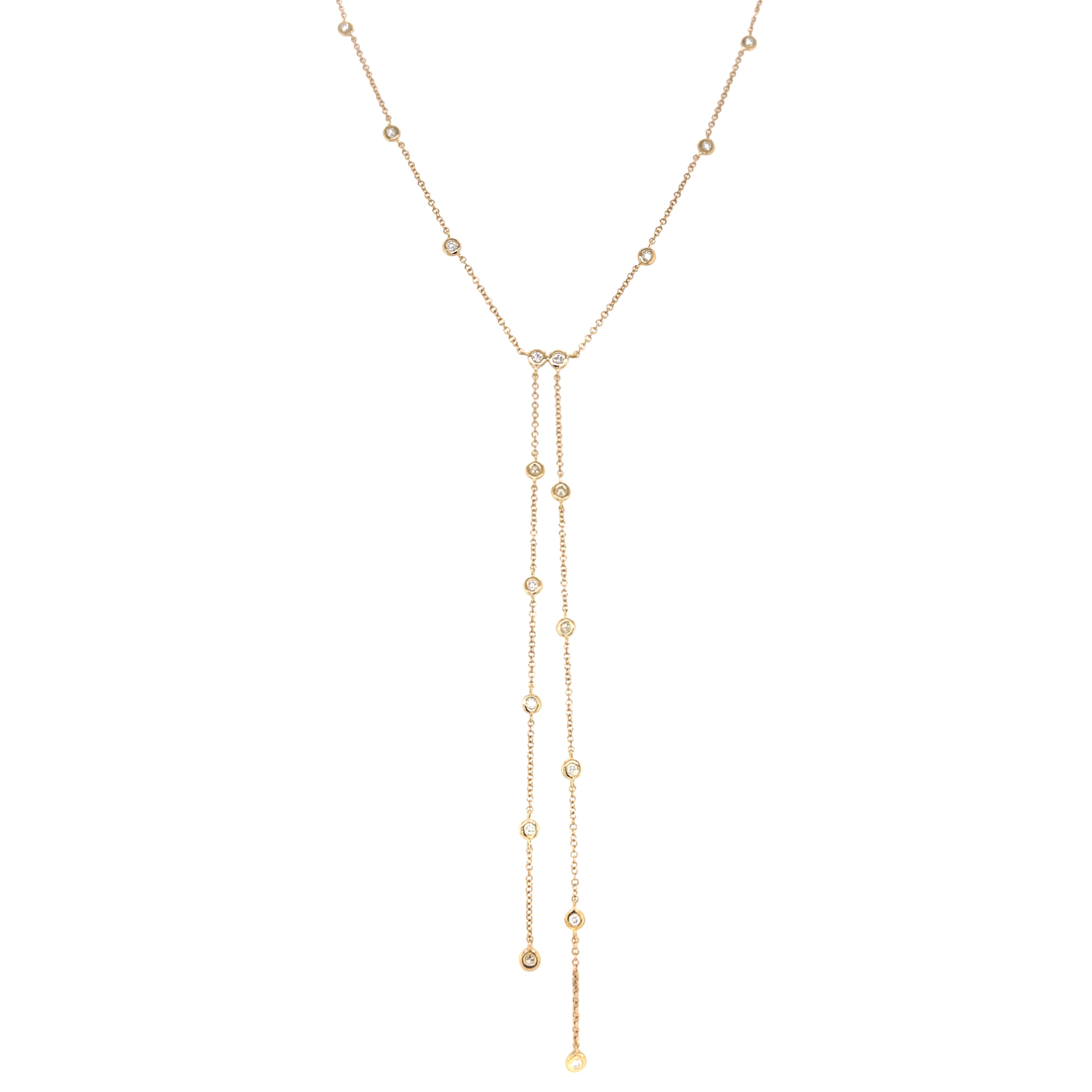 Double Chain Diamond Lariat – Jennifer Miller Jewelry