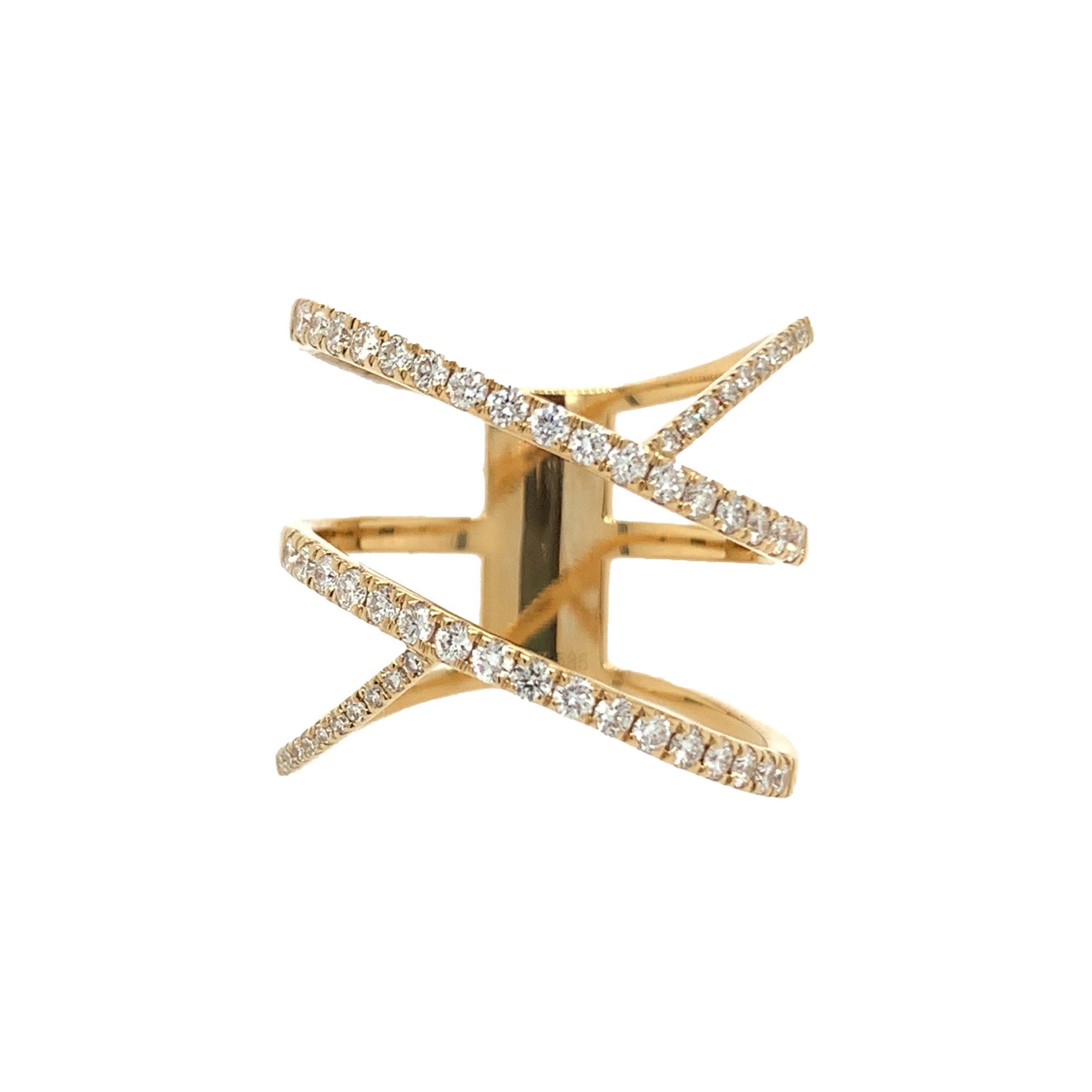 Diamond Overlap Ring – Jennifer Miller Jewelry