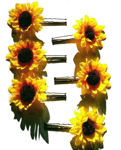 sunflower hair pins