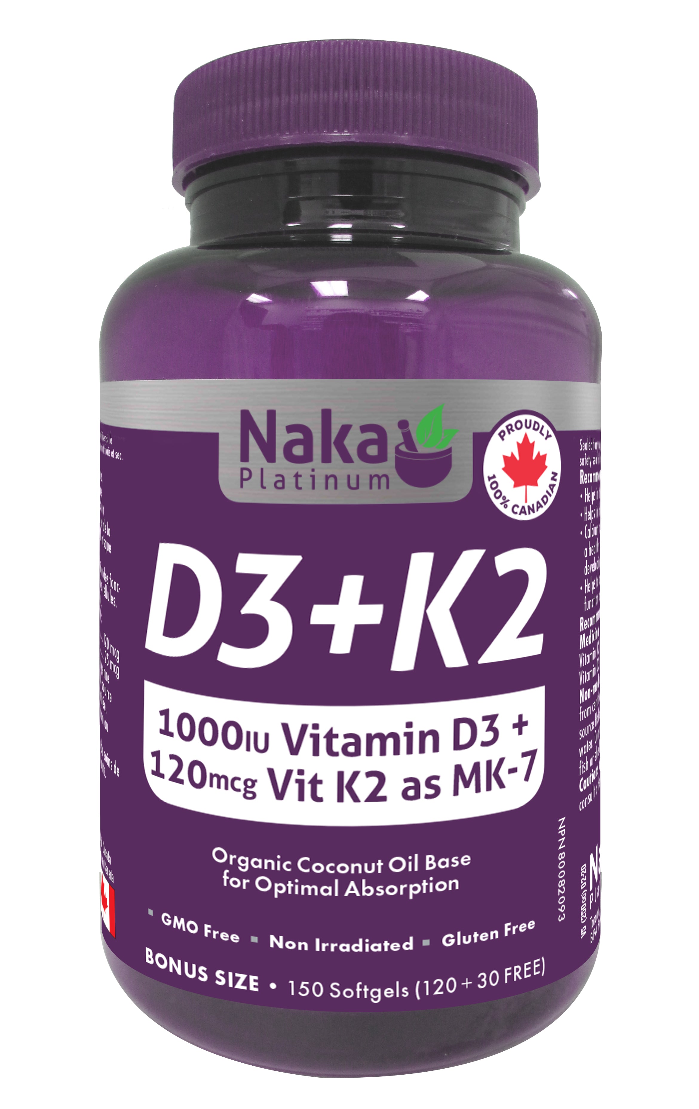 Naka Vitamin D3+K2 | Vitamin Plus