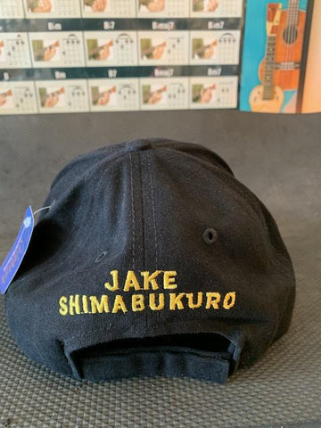 Uit Moet Beroep Jake Shimabukuro Hat with Koa Bill - Ukulele Hat - Jake Shimabukuro Ukulele  Cap - Black wit Koa Bill - Aloha City Ukes