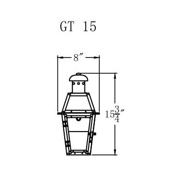 TheCopperSmith Georgetown 18 2 Lite Electric Lantern GT18-Elec