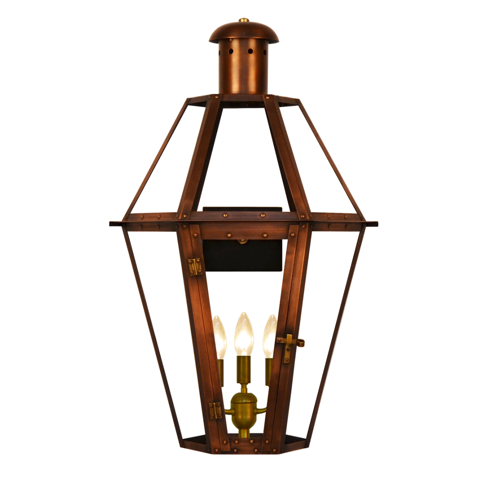 Arcadia Gas or Electric Copper Flush Lantern Collection by The CopperSmith
