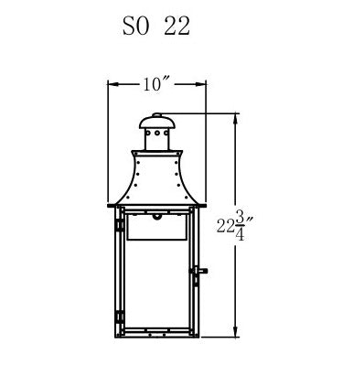 Arcadia Gas or Electric Copper Flush Lantern Collection by The CopperSmith