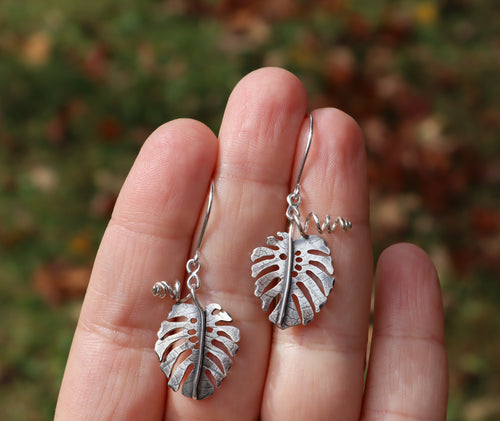 Monstera Deliciosa Stud Earrings