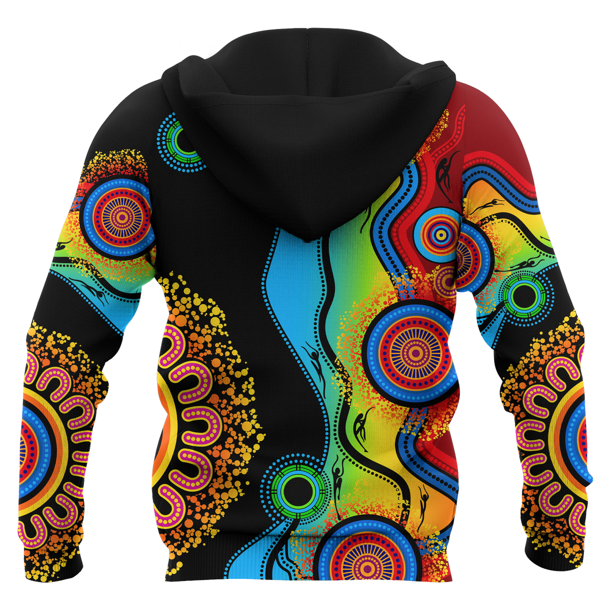 Aboriginal Zip Up Hoodie, Circle Dot Painting Flowers Blue Dream - 1st ...