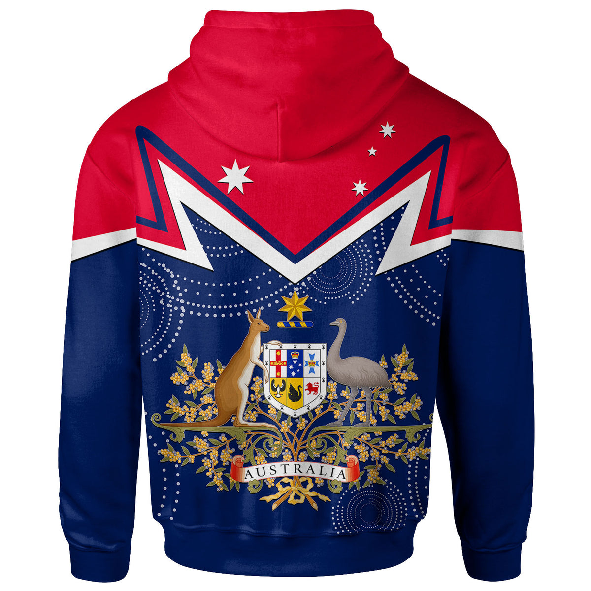 Download 1stAustralia Zip-Up Hoodie - Australian Coat Of Arms Flag Color - 1st Australia