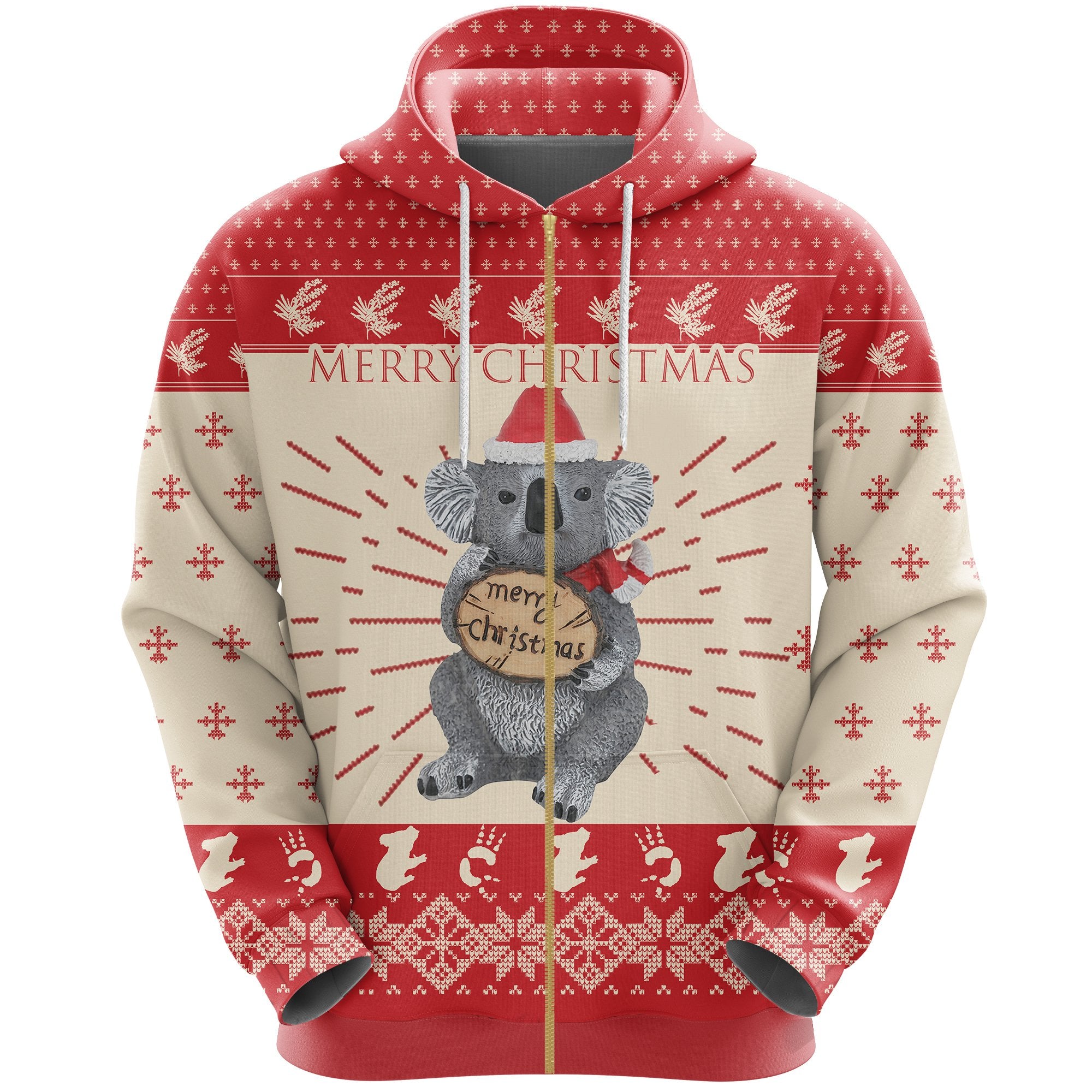 christmas zipper hoodie