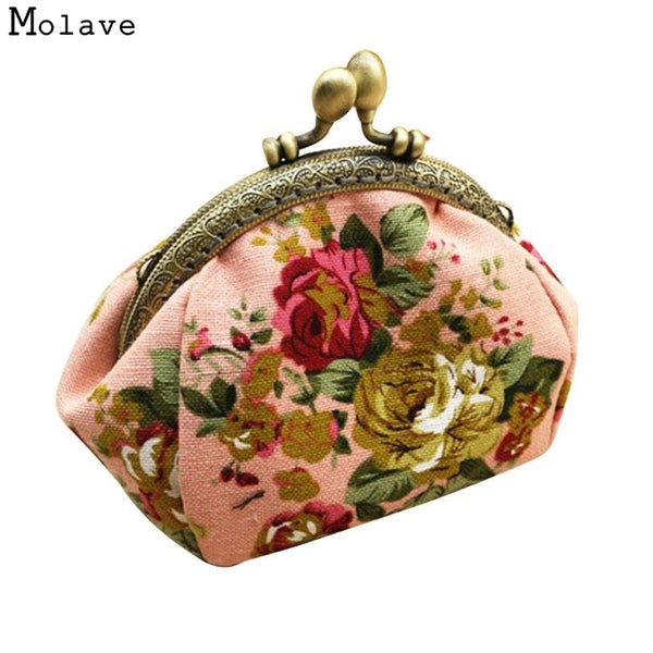 floral coin purse