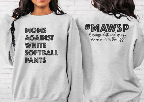 Moms Against White Softball Pants