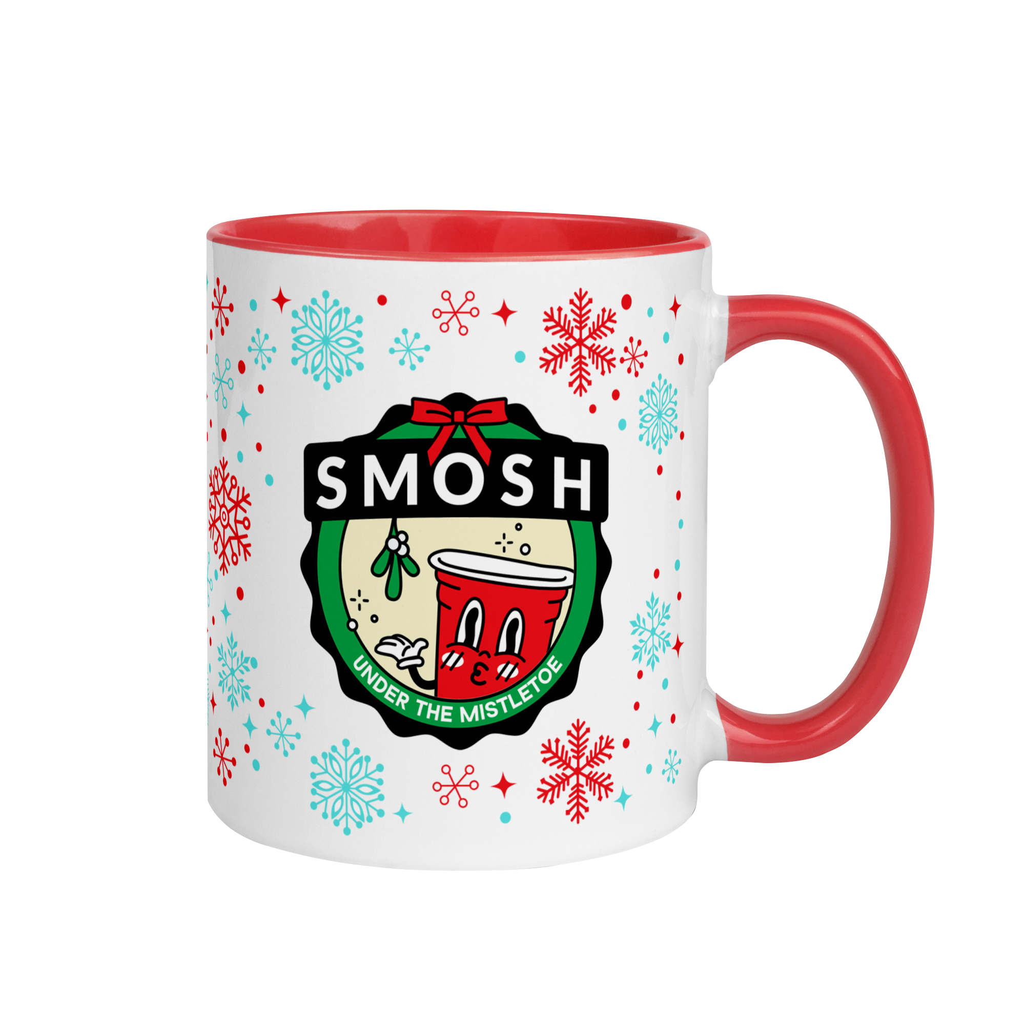 Under The Mistletoe Mug - White/Red