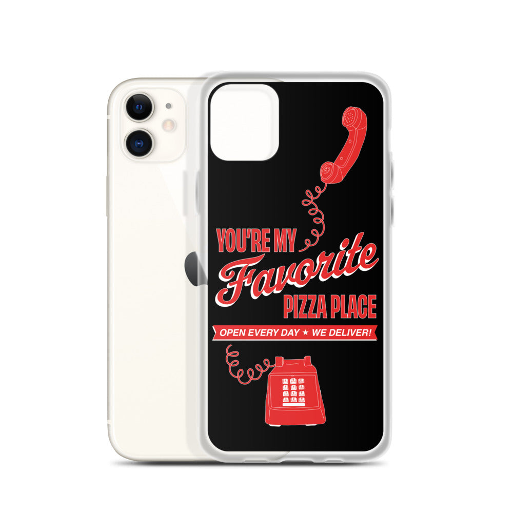 Black You're My Favorite Pizza Place iPhone Case