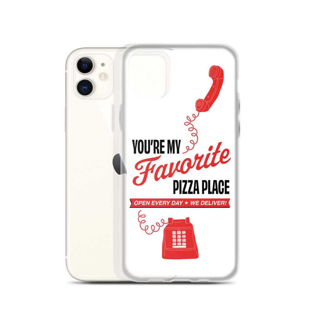 White You're My Favorite Pizza Place iPhone Case