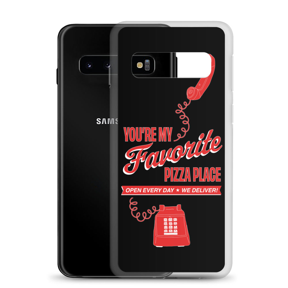 Black You're My Favorite Pizza Place Samsung Case