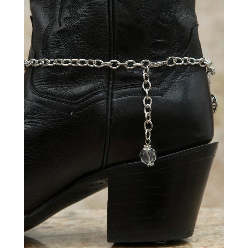 silver heart boots