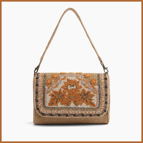 Antique Bronze Embellished Shoulder Bag