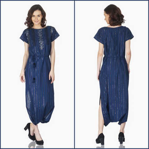 Medieval Blue Banjara Boho Jumpsuit