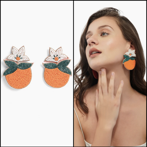 Vermeillion Orange Earrings