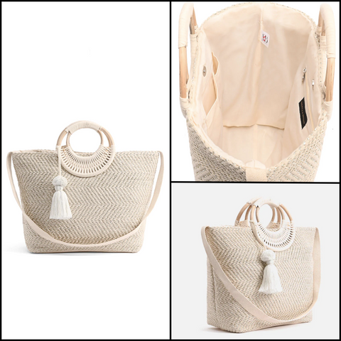 Birch Lurex Durrie Tote