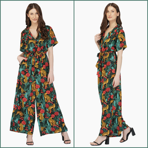 Jaguar Paradise Boho Jumpsuit